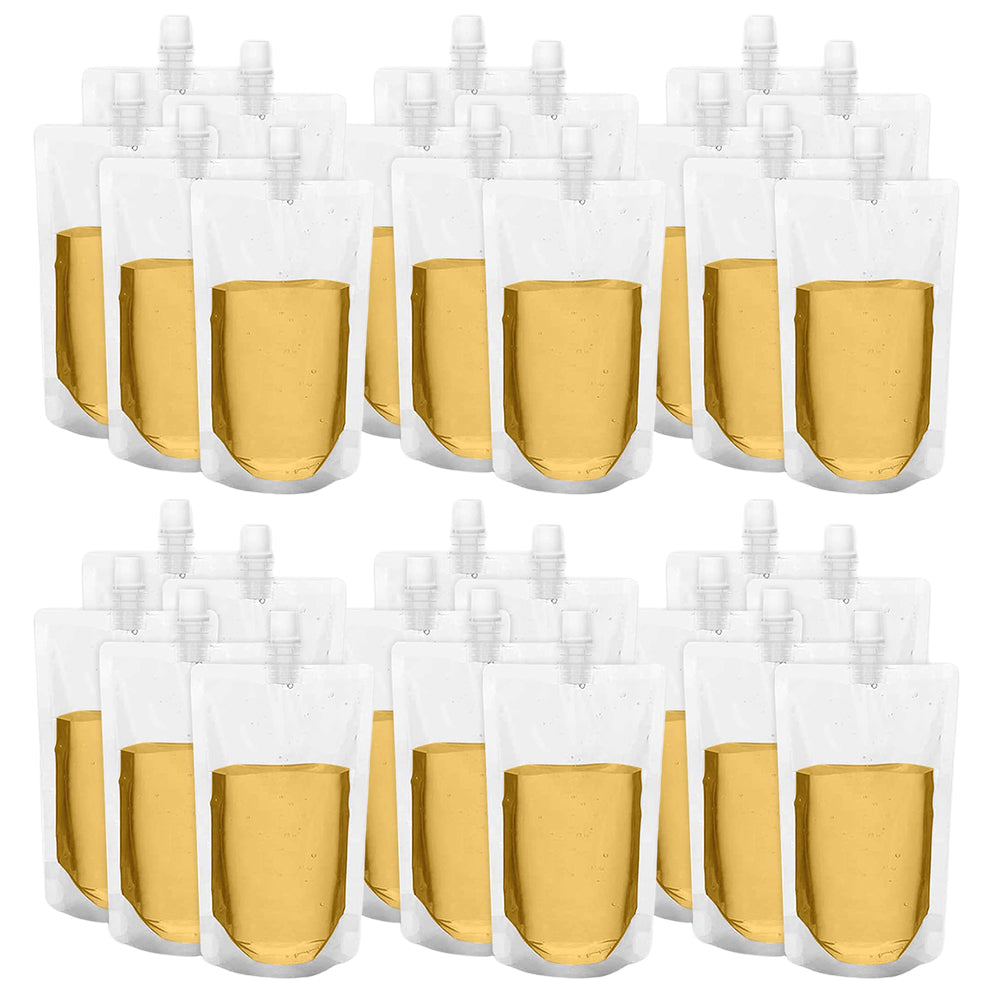 30Pcs 250ML Clear Stand up Spout Pouch with Leak Proof Cap