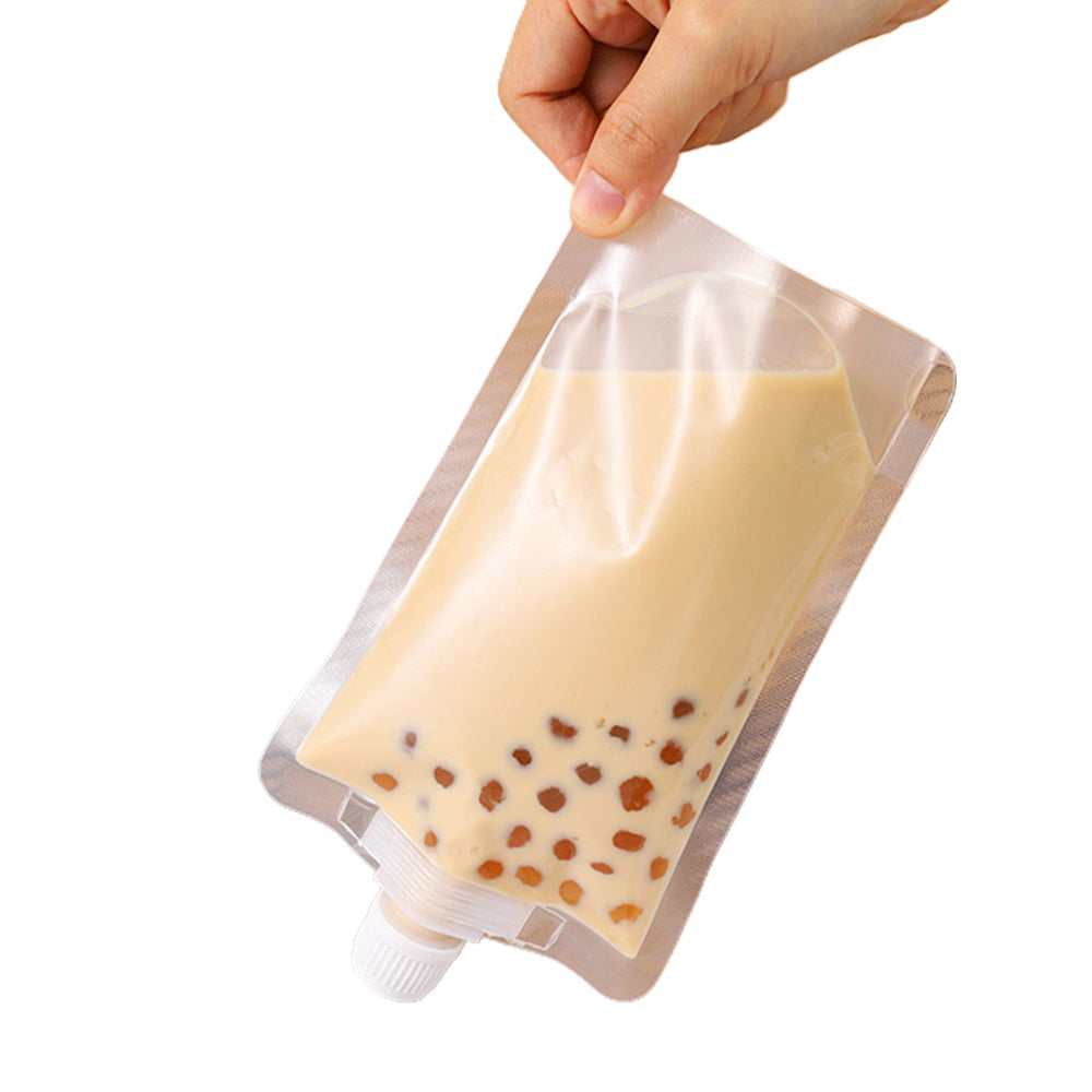 60Pcs 250ML Clear Stand up Spout Pouch with Leak Proof Cap