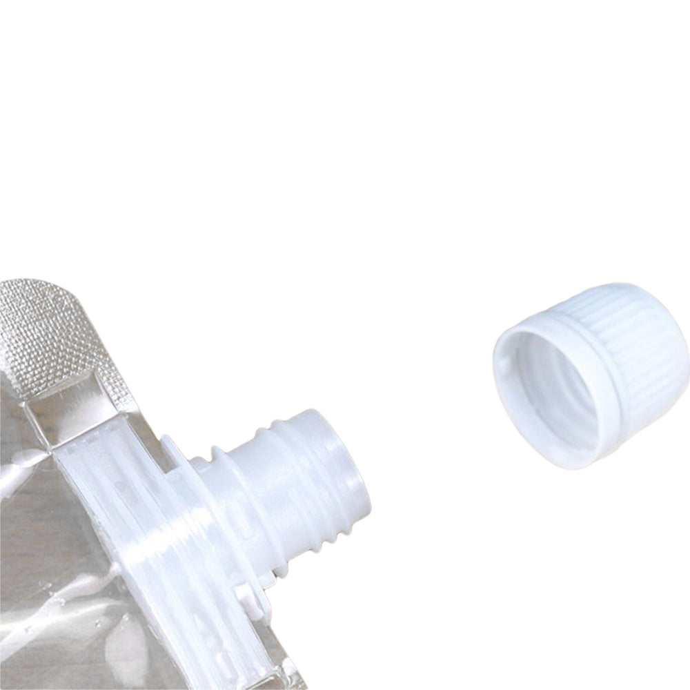 60Pcs 250ML Clear Stand up Spout Pouch with Leak Proof Cap