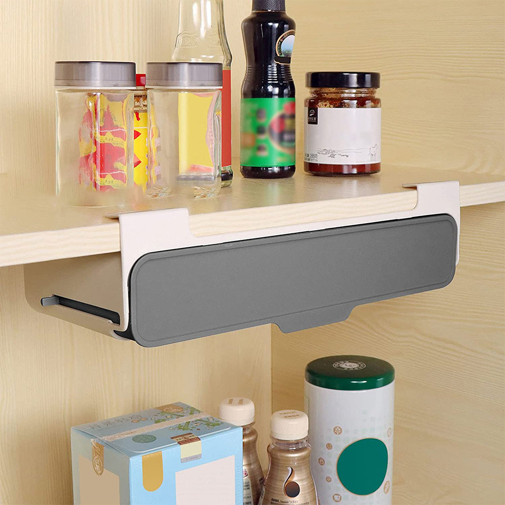 Kitchen Cabinet Under Shelf Spice Organizer Seasoning Bottles Storage Rack
