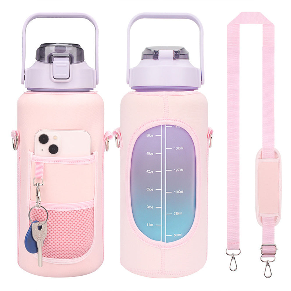 Travel Portable Neoprene Water Bottle Carrier Bag Pink