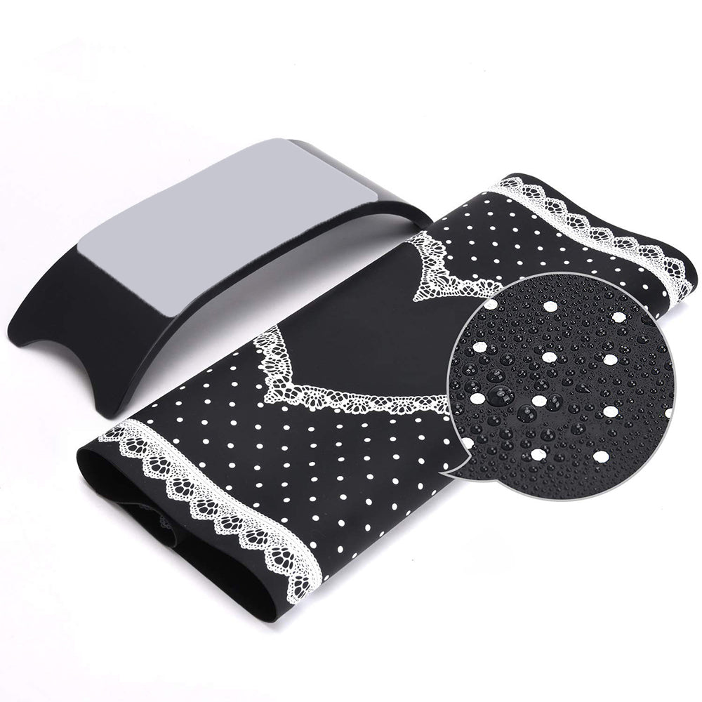 Set of Nail Art Hand Cushion and Manicure Silicone Mat Black
