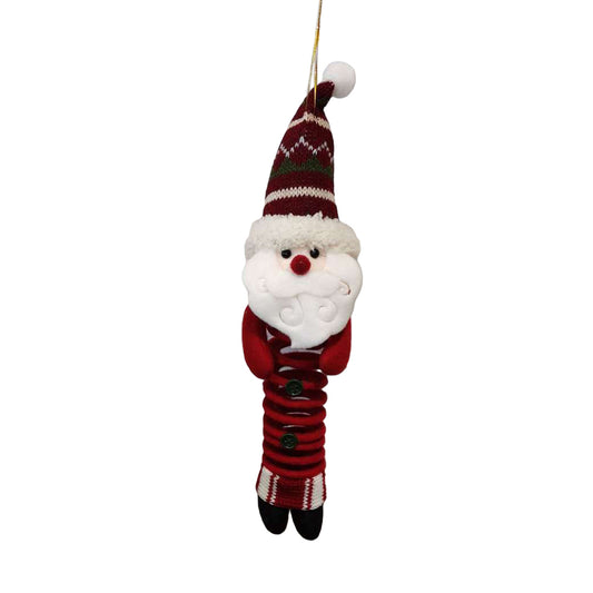 1Pcs Christmas Swing Spring Santa Claus Plush Doll Xmas Decor