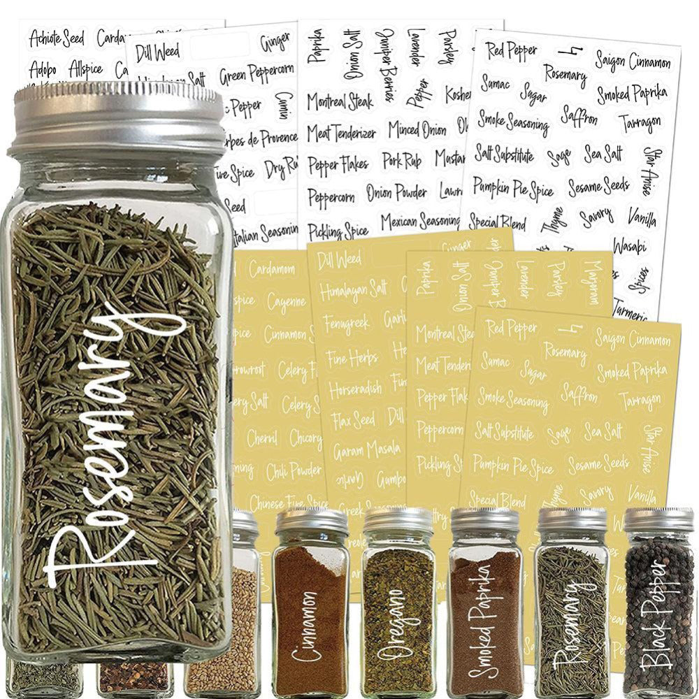 276pcs Kitchen Spice Herb Jar Labels Stickers
