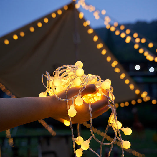 10M Globe Bulb String Lights for Outdoor Camping Tent