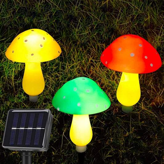 1 Set Solar Powered LED Mushroom String Light