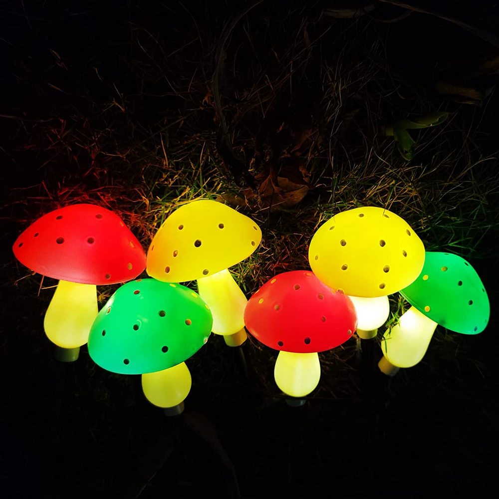 1 Set Solar Powered LED Mushroom String Light