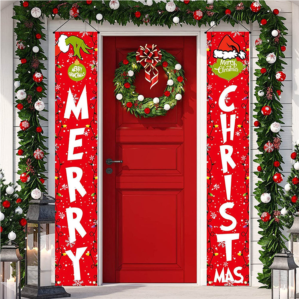 Christmas Banner Xmas Porch Sign Banners Style 1