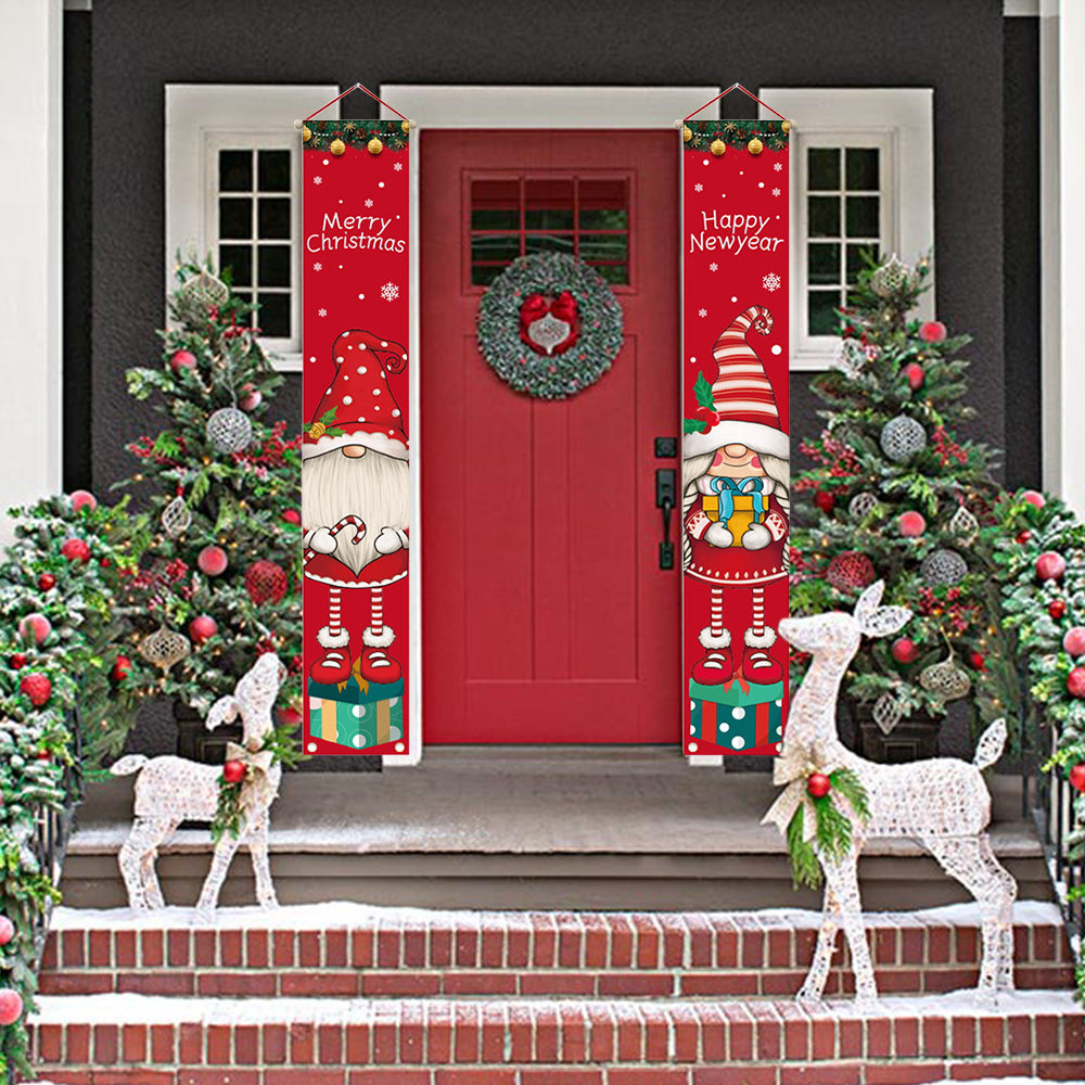 Christmas Banner Xmas Porch Sign Banners Style 3