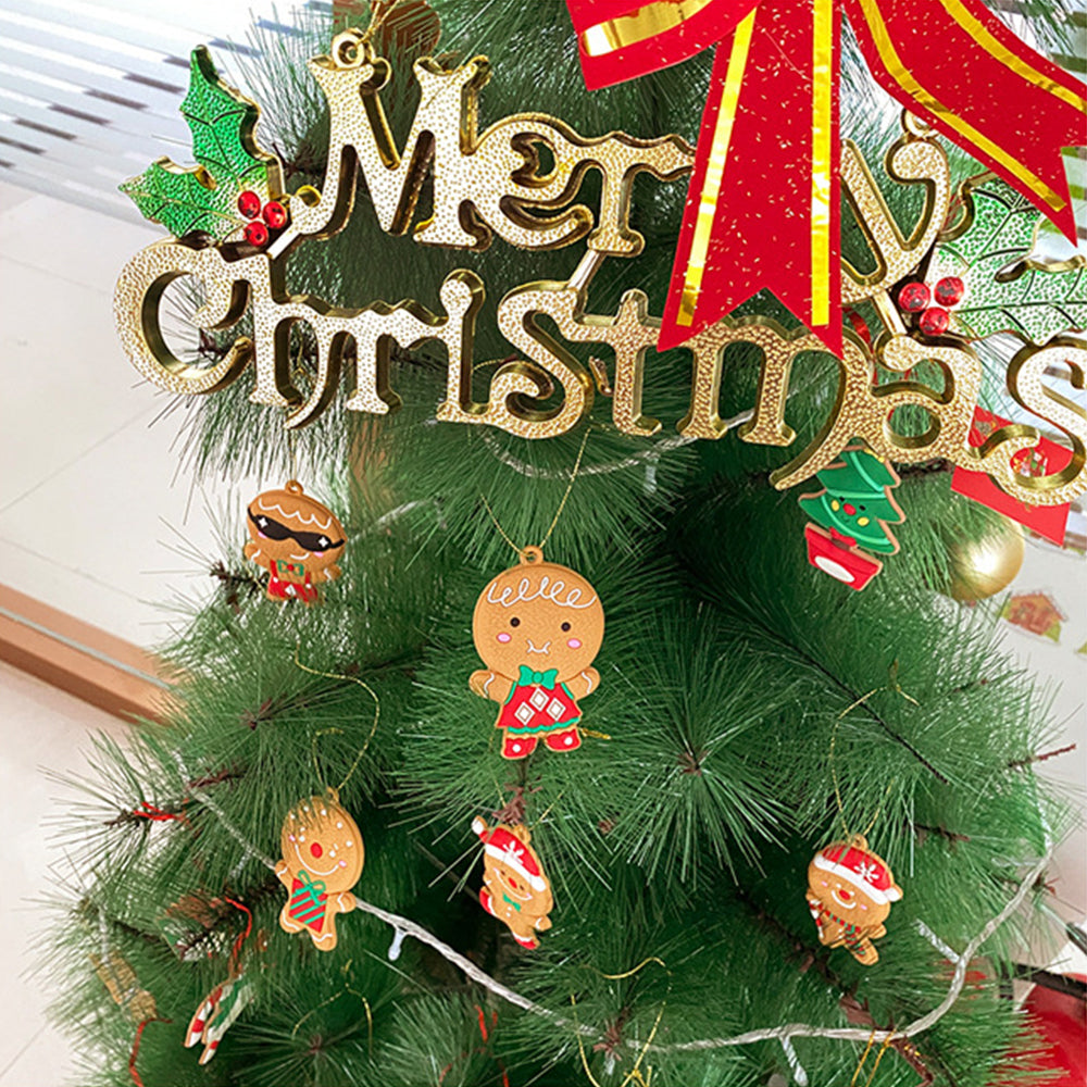 24Pcs Gingerbread Man Christmas Tree Hanging Pendants