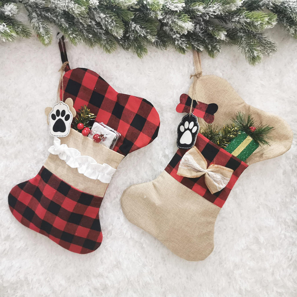 4Pcs Christmas Stocking Socks Xmas Tree Ornament