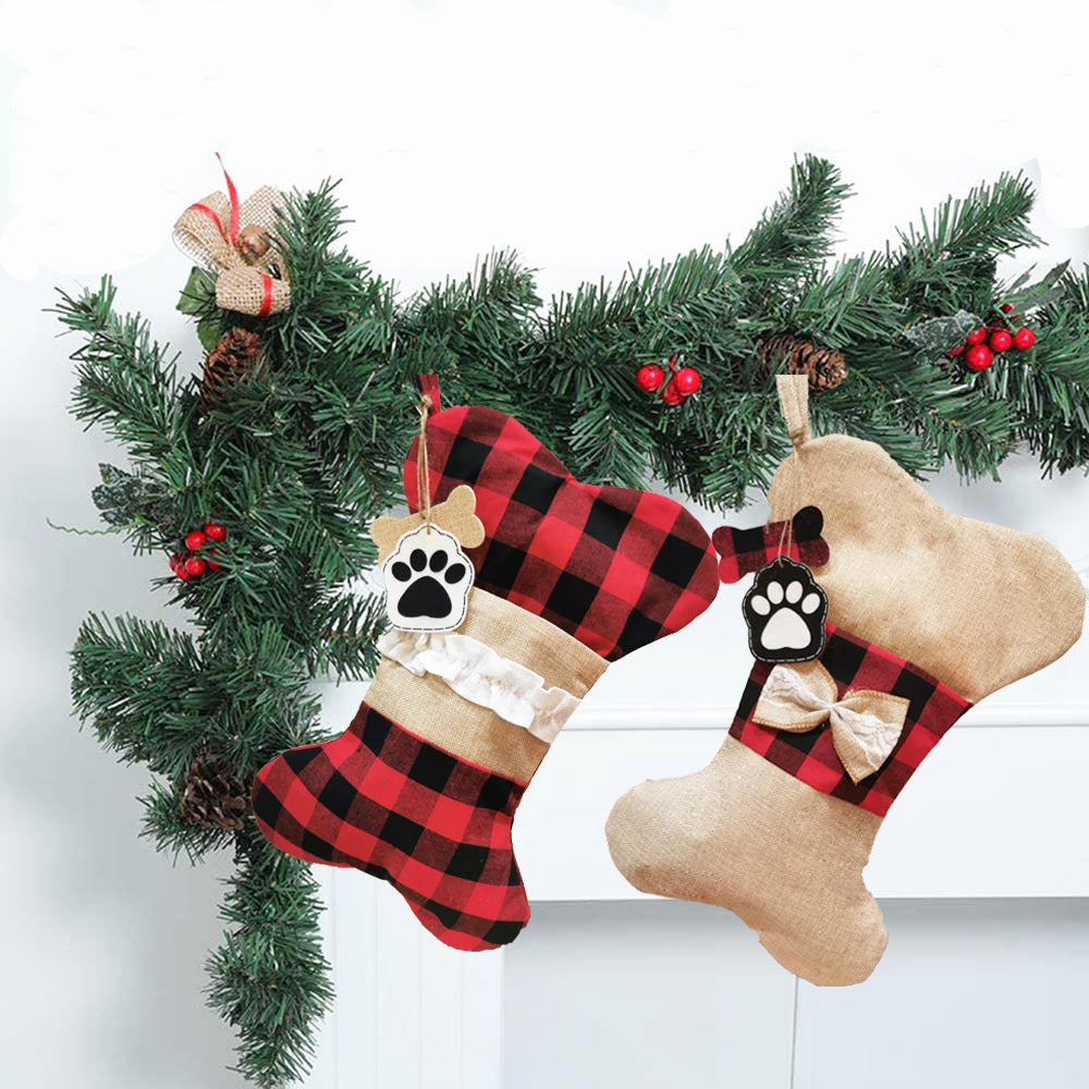 4Pcs Christmas Stocking Socks Xmas Tree Ornament
