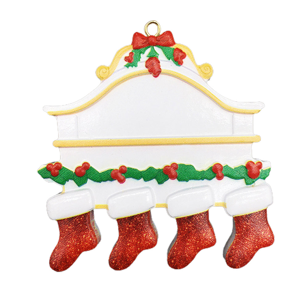 Family of 4 DIY Christmas Ornament Xmas Tree Pendant