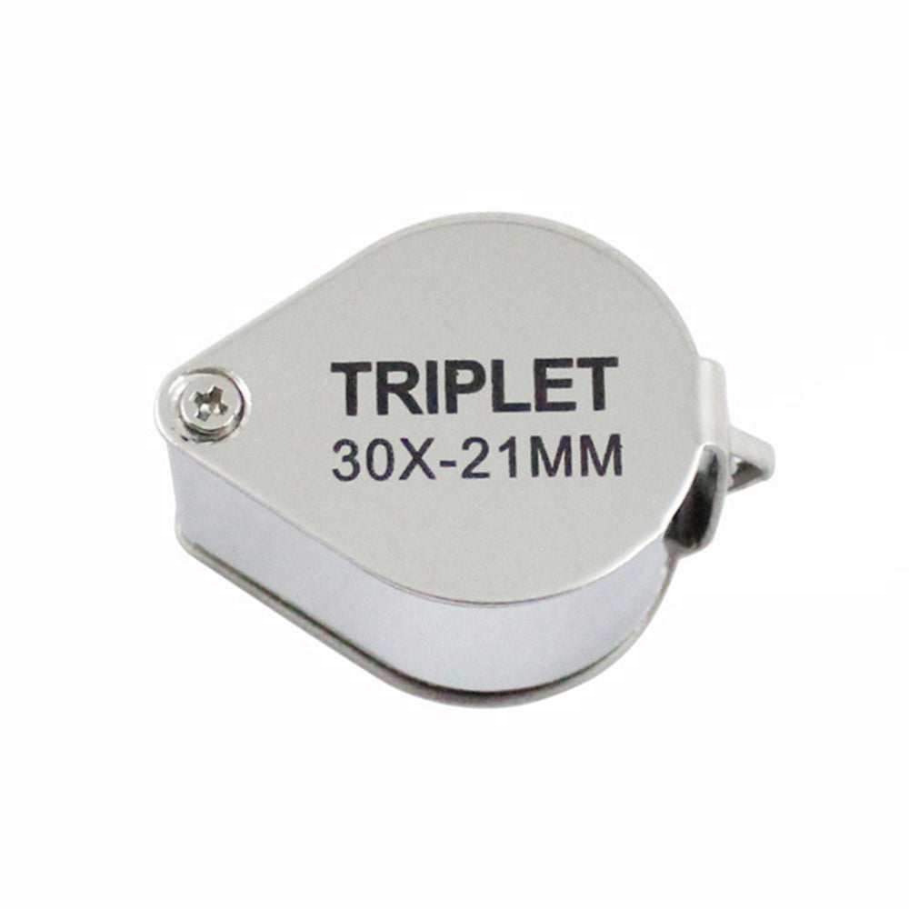 2Pcs 30X Pocket Jewelers Loupe Magnifier Magnifying Glass