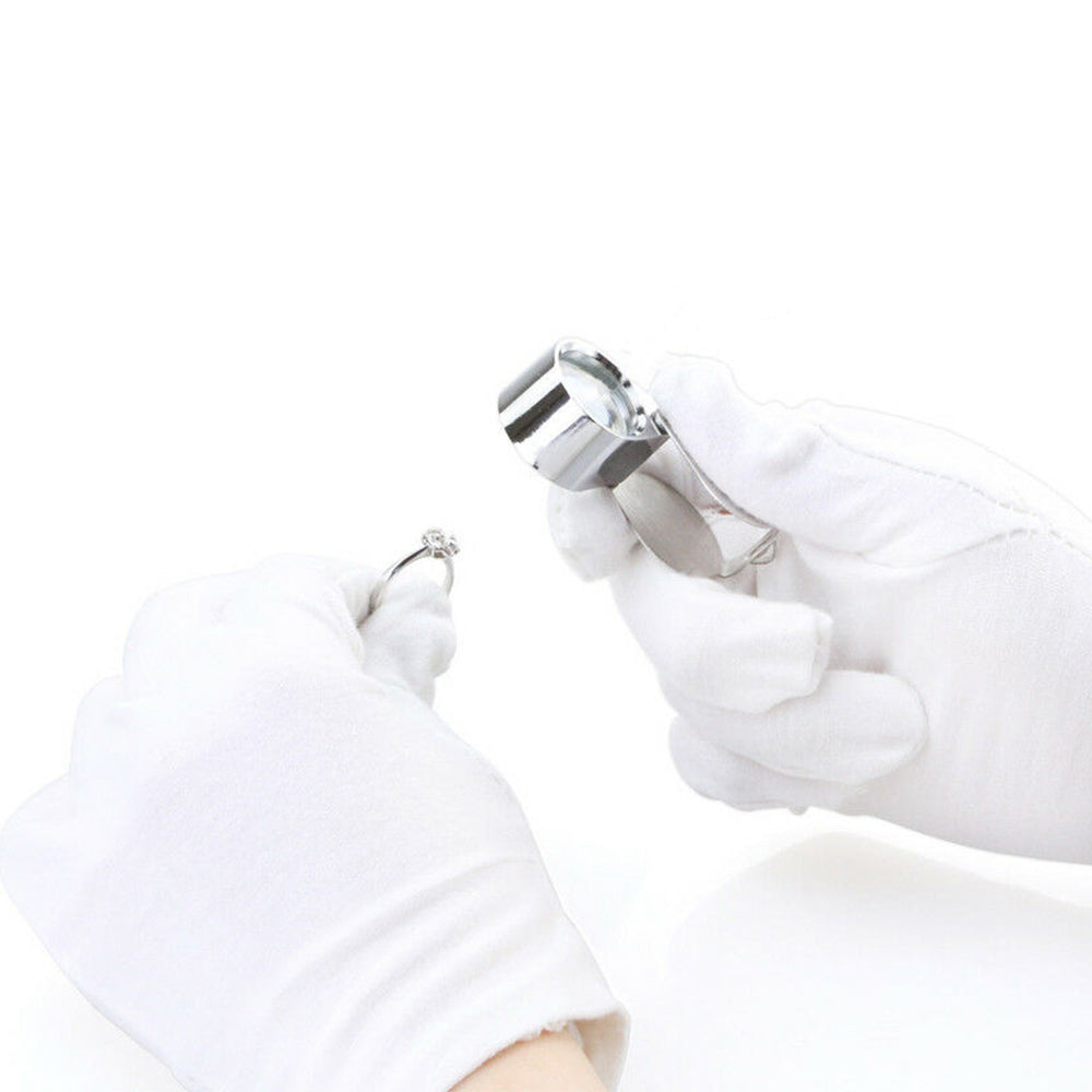 2Pcs 30X Pocket Jewelers Loupe Magnifier Magnifying Glass