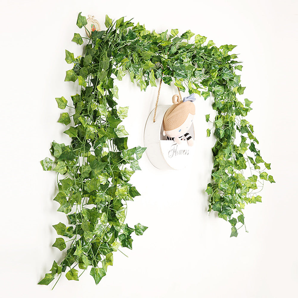 12pcs 2M Artificial Ivy Vine Leaf Garland Plant Decor Style 1