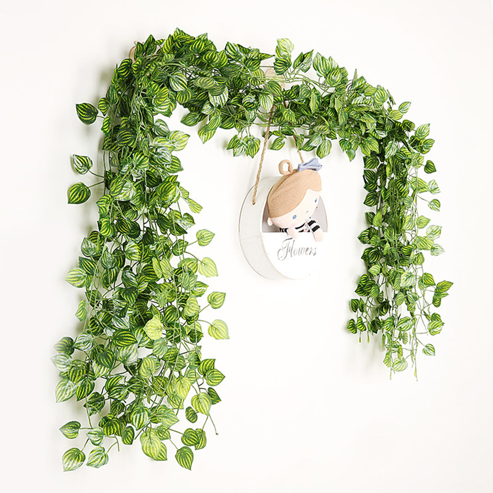 12pcs 2M Artificial Ivy Vine Leaf Garland Plant Decor Style 3
