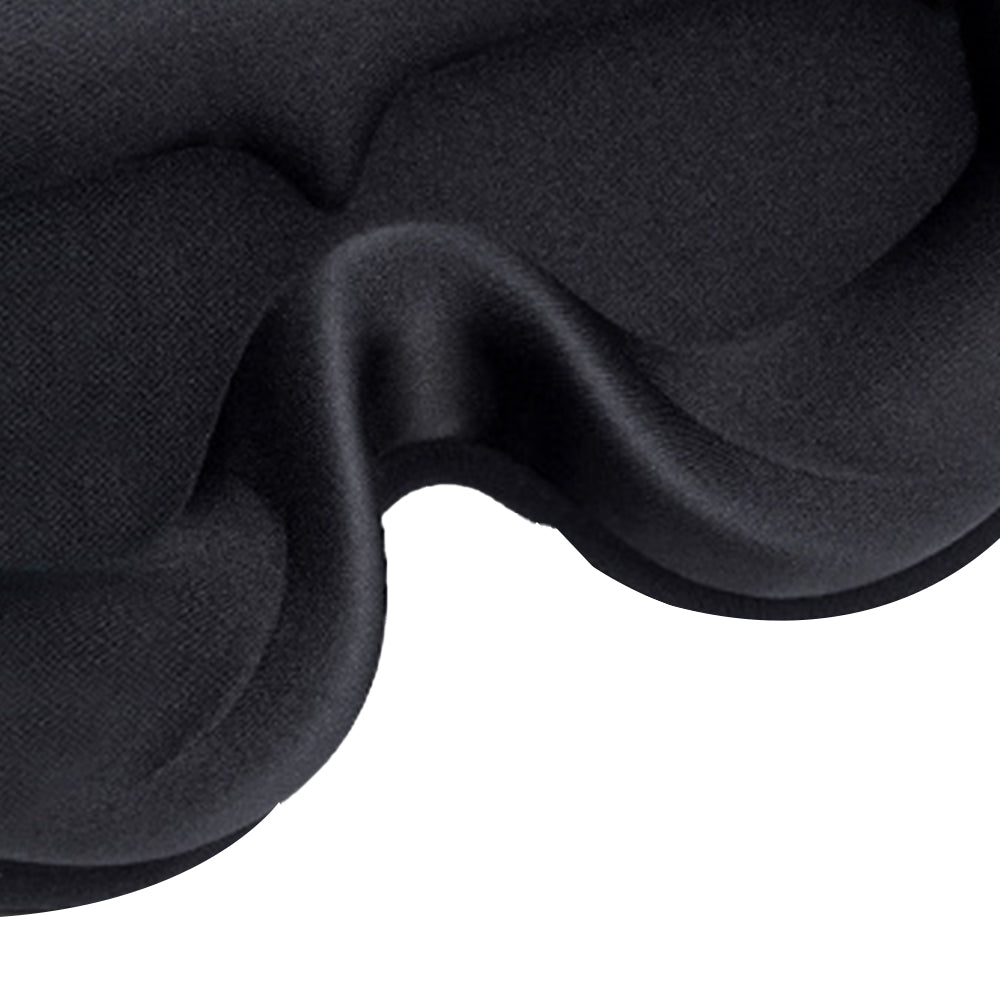 1 X Travel 3D Sleep Eye Mask Soft Deep Contoured Eye Covers Adjustable Sleeping Blindfold Black
