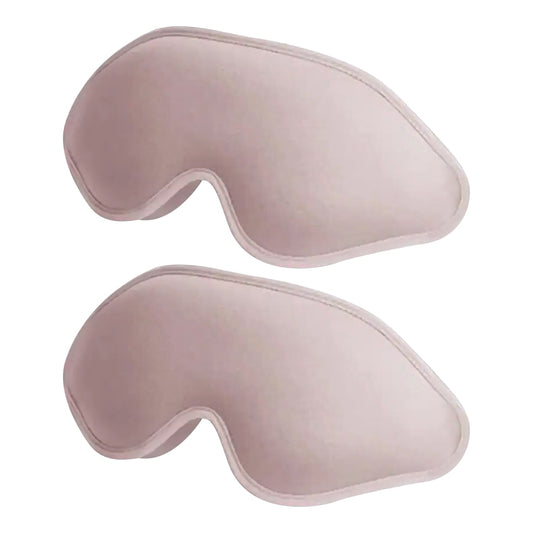 2 X Travel 3D Sleep Eye Mask Soft Deep Contoured Eye Covers Adjustable Sleeping Blindfold Pink