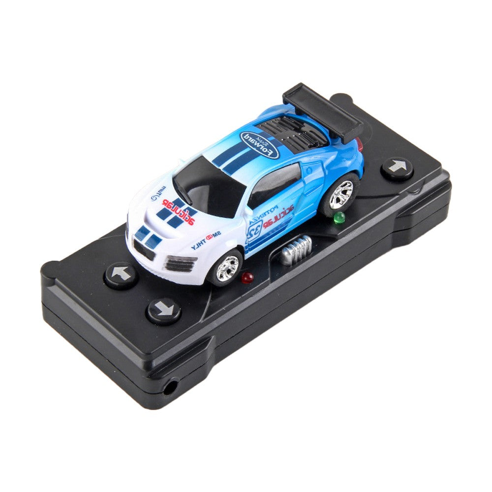 40MHz Kids RC Car Toy Mini Coke Can Remote-Control Racing Car with Led Light Blue