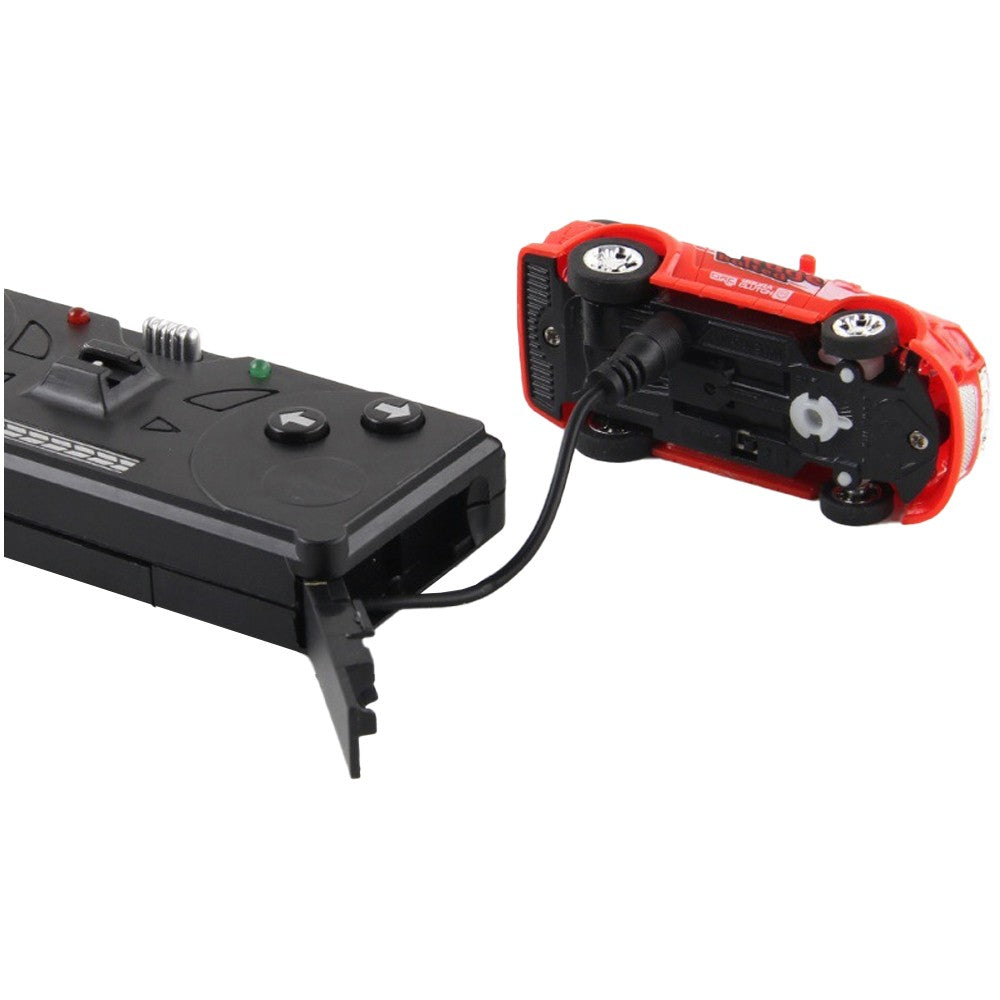 49MHz Kids RC Car Toy Mini Coke Can Remote-Control Racing Car with Led Light Red