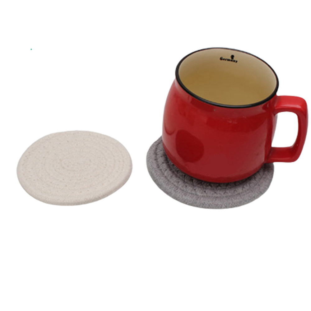 12Pcs Braided Drink Coasters Coffee Cup Mats Pad with Holder