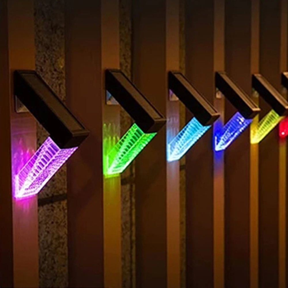 4Pcs LED Solar Step Light Outdoor Garden Fence Lights