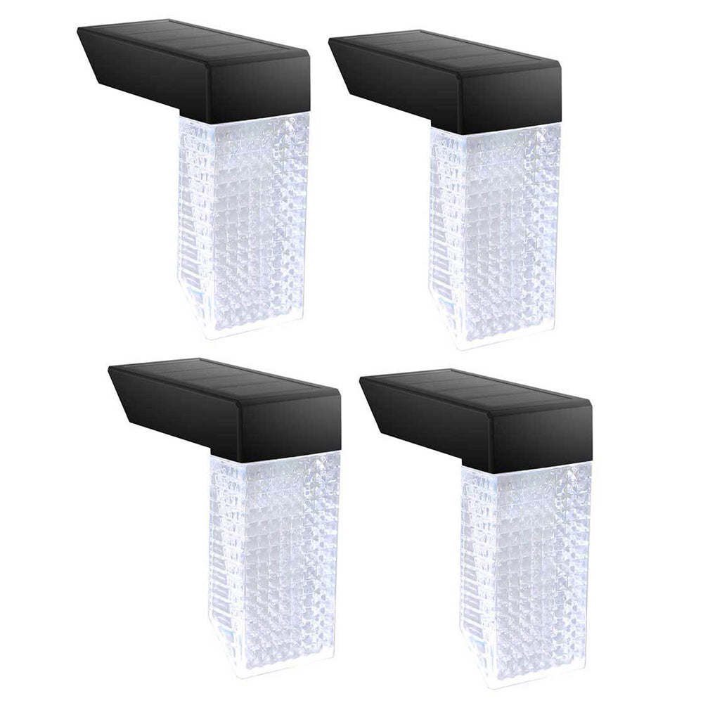 4Pcs LED Solar Step Light Outdoor Garden Fence Lights