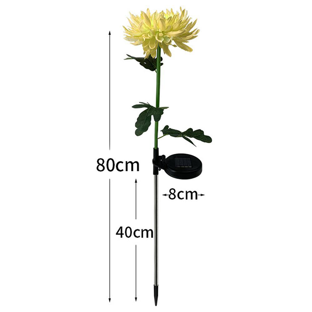 3Pcs Solar Power Chrysanthemum Ground Light