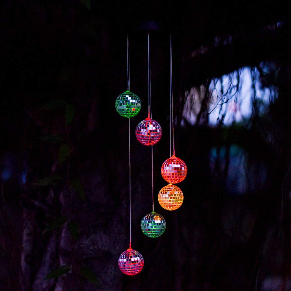 Solar Powered Disco Ball LED Wind Chime Lights