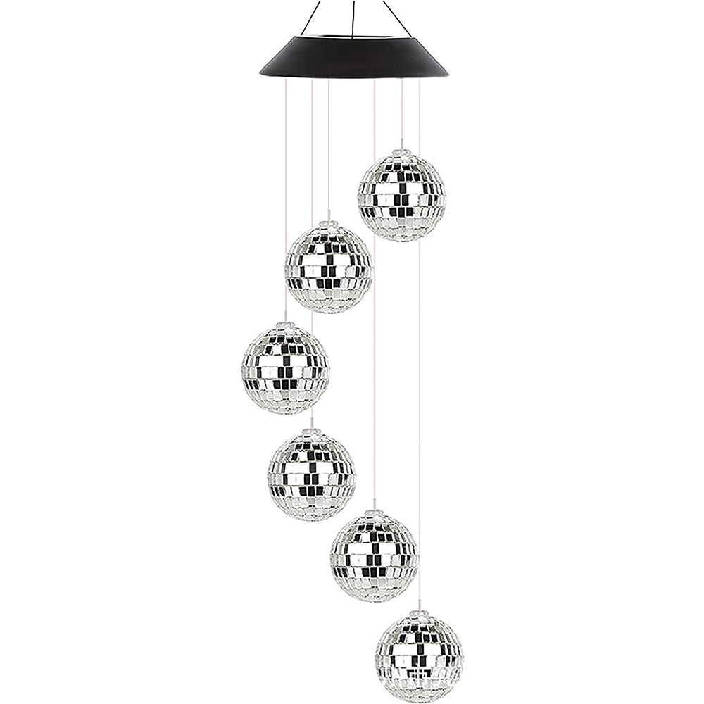Solar Powered Disco Ball LED Wind Chime Lights