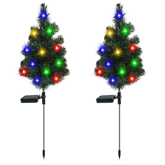 2 X Christmas Tree Light 20LEDs Solar Lights Christmas Lamps Garden Decor