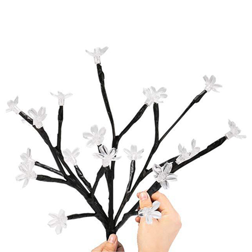 2Pcs Solar LED Flower Tree Light RGB Lamp