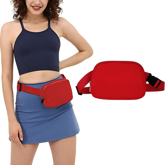 Belt Bag with Adjustable Strap Red