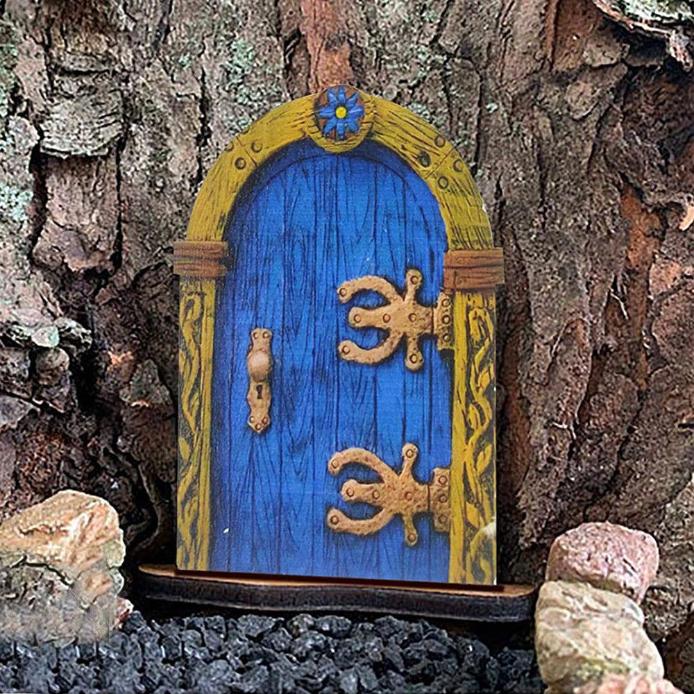 Set of 6Pcs Miniature Fairy Door for Tree Decor Sculpture Style 1