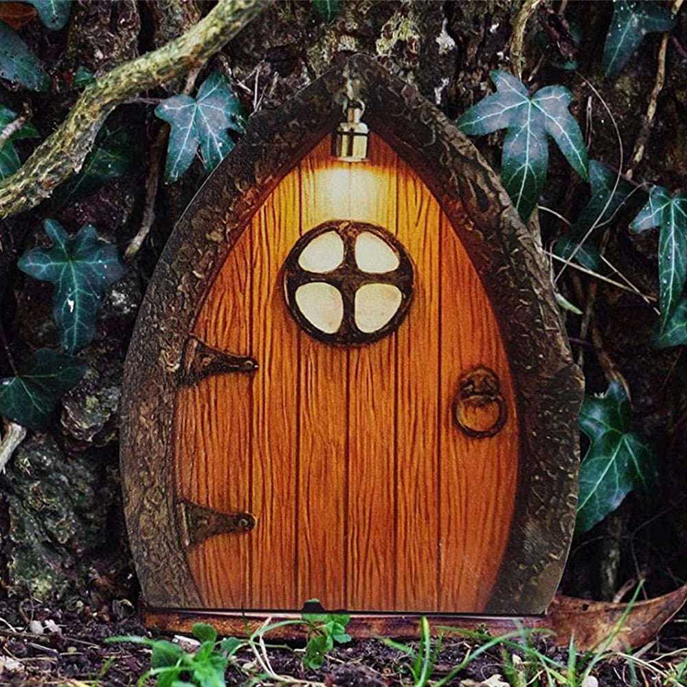 Set of 6Pcs Miniature Fairy Door for Tree Decor Sculpture Style 1