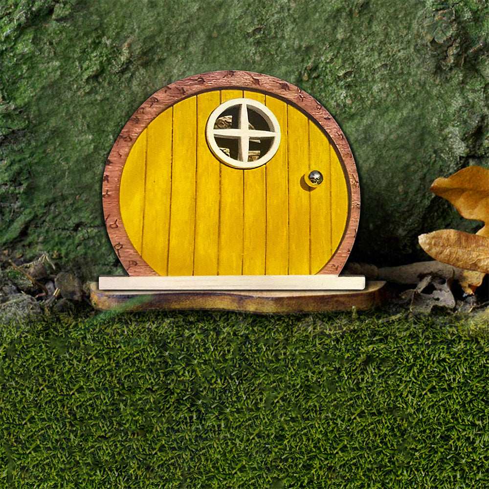 Set of 6Pcs Miniature Fairy Door for Tree Decor Sculpture Style 2