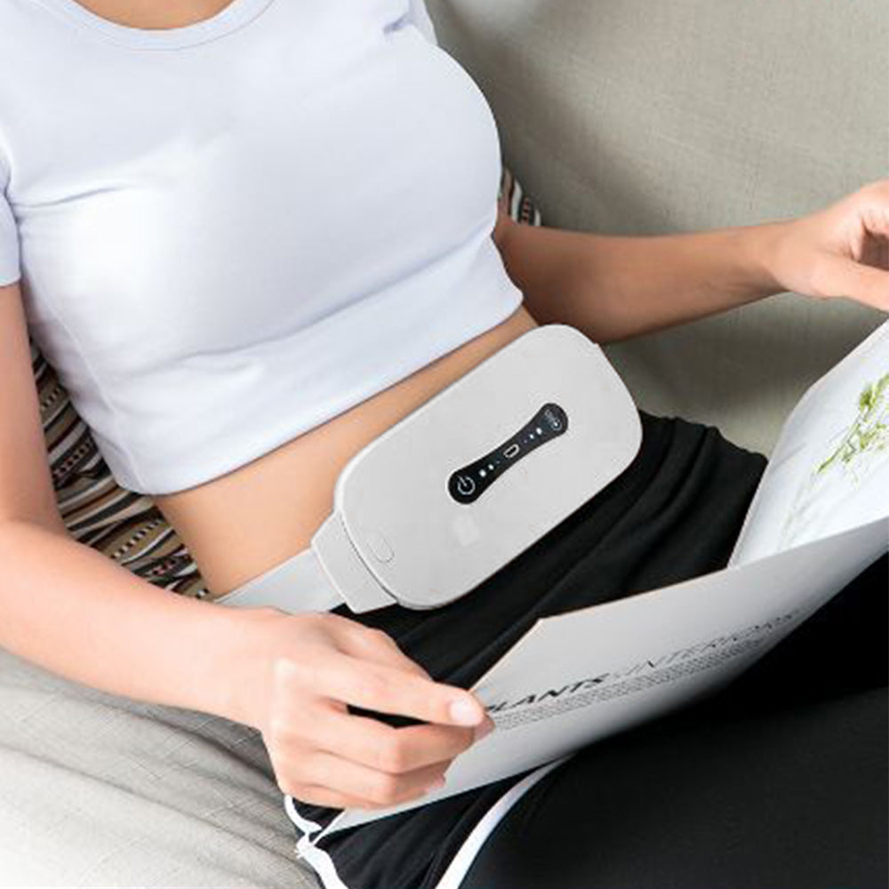 Menstrual Pain Relief Heating Waist Belt White