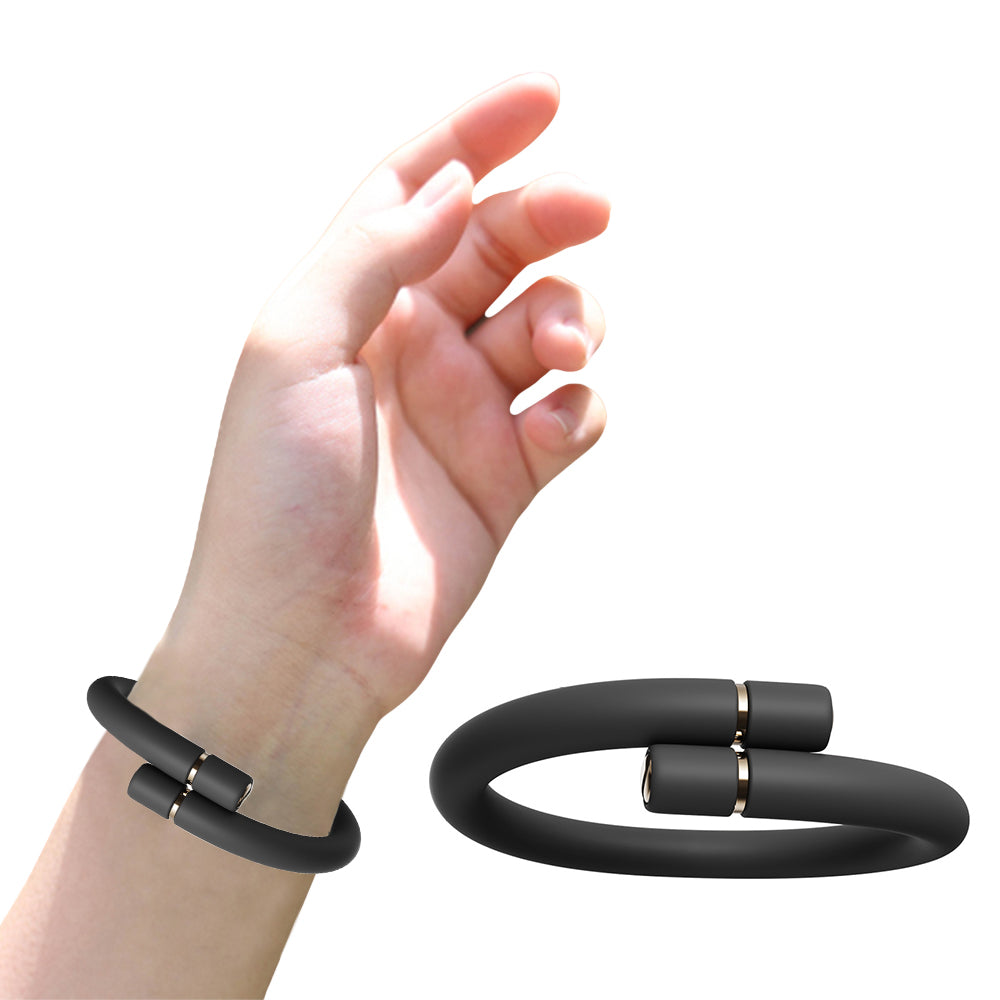 Silicone Mosquito Repellent Bracelet with 6 Replacement Sticks Black