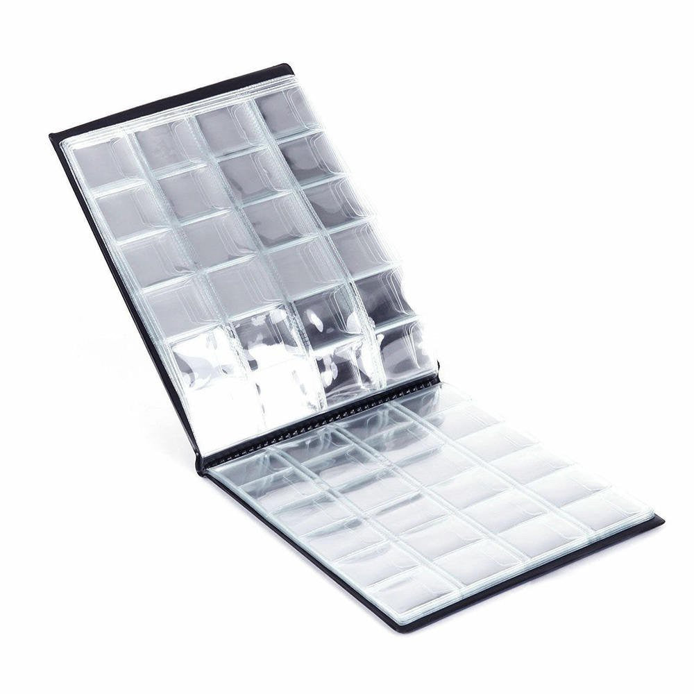 240 Pockets Coin Collecting Holder Collection Storage Case Album Wallet Collecting Album Book Black
