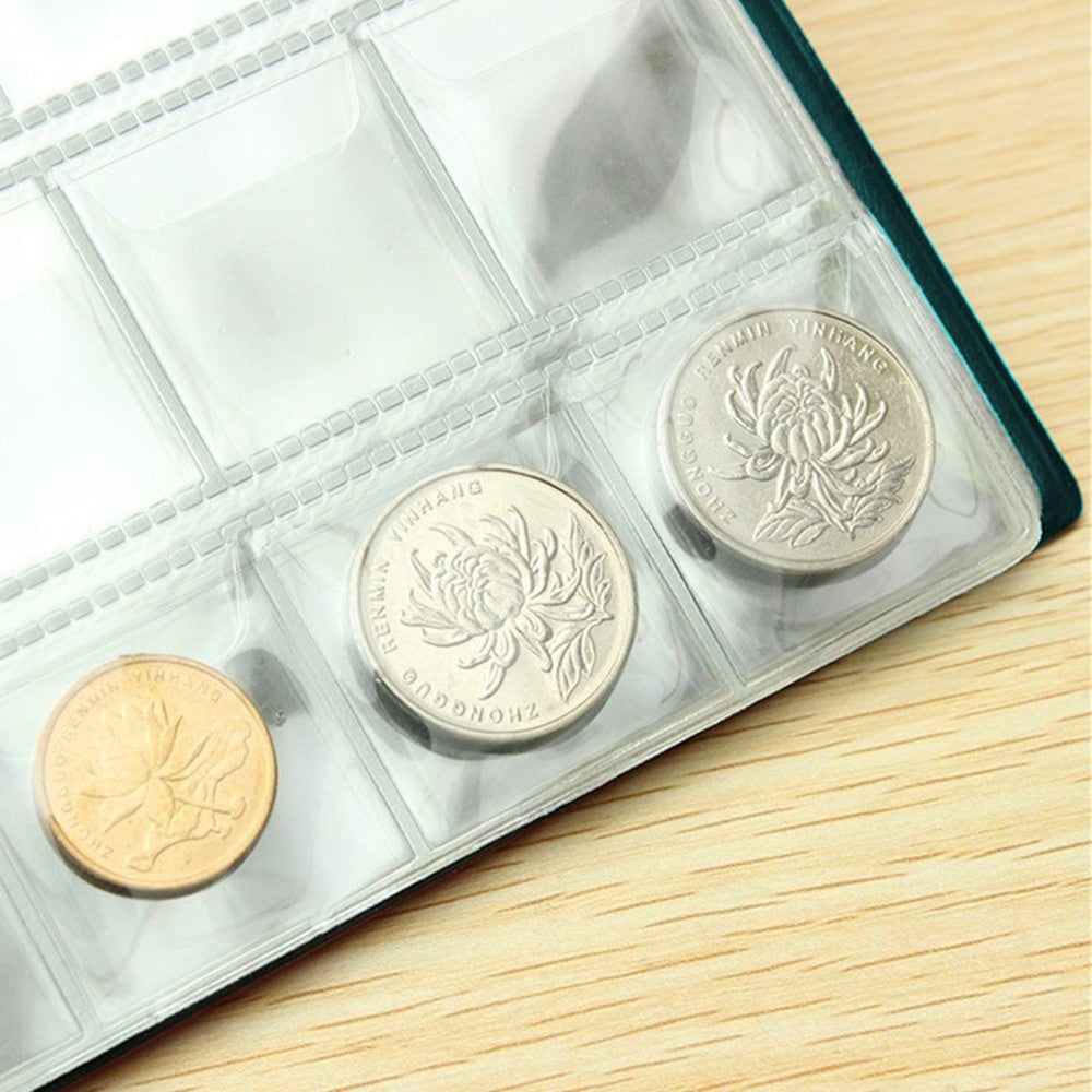 240 Pockets Coin Collecting Holder Collection Storage Case Album Wallet Collecting Album Book Green