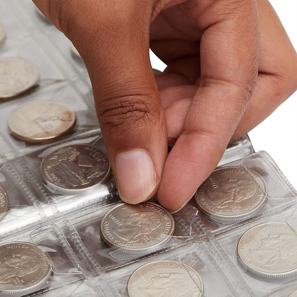 240 Pockets Coin Collecting Holder Collection Storage Case Album Wallet Collecting Album Book Green