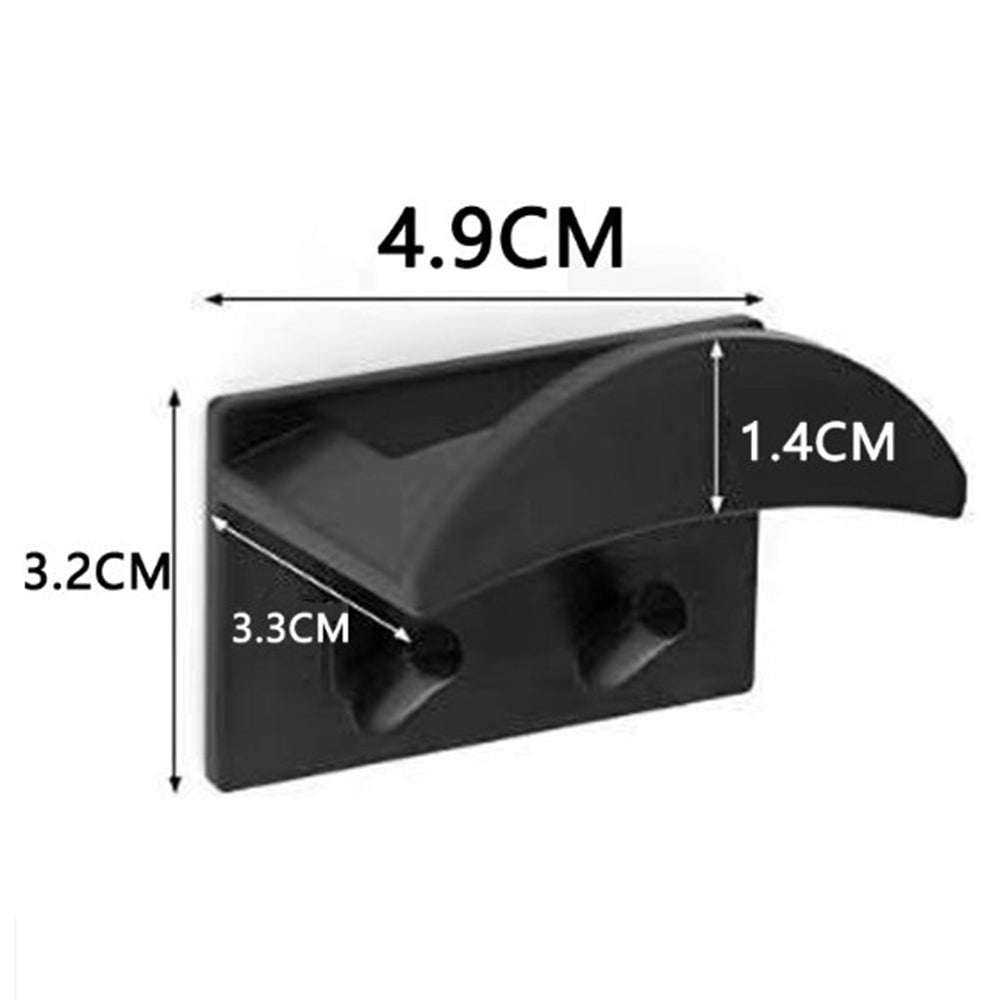 12 X Self Adhesive Wall Mount Hat Hook Baseball Cap Holder Black