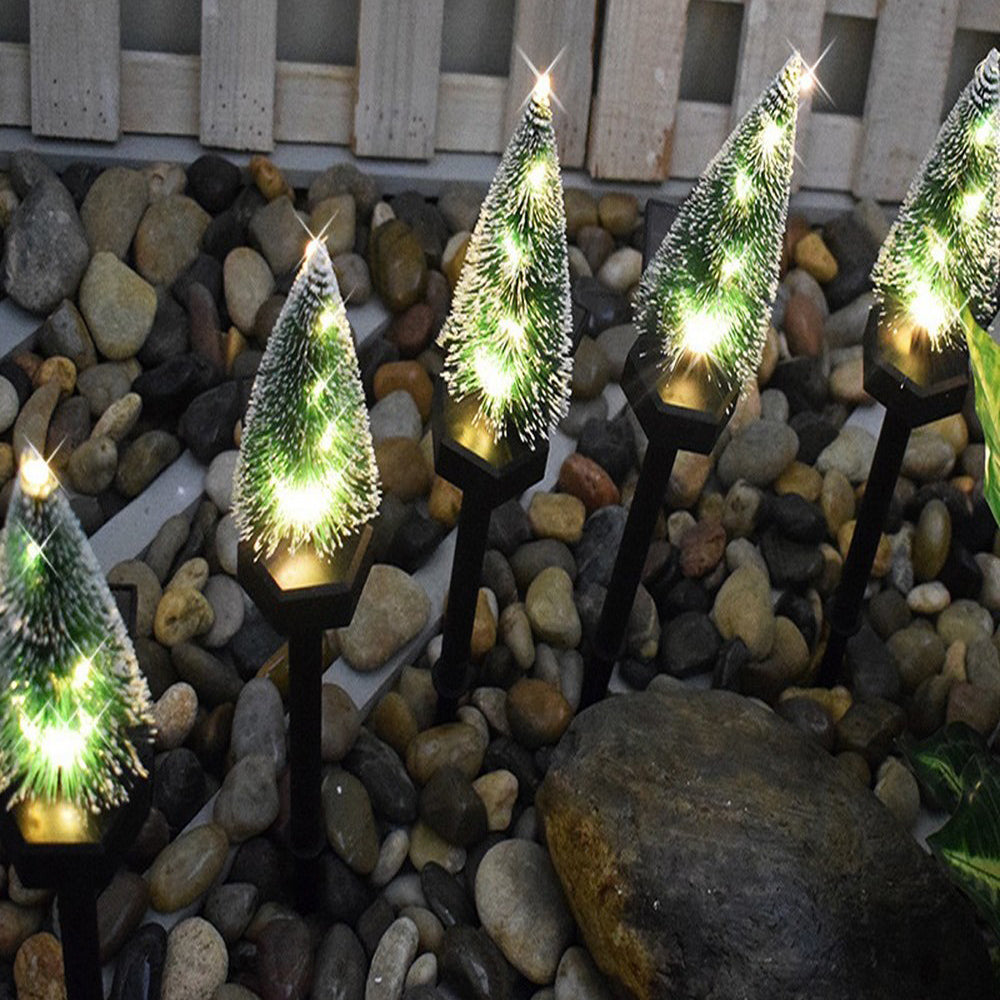 2Pcs Solar LED Christmas Tree Light