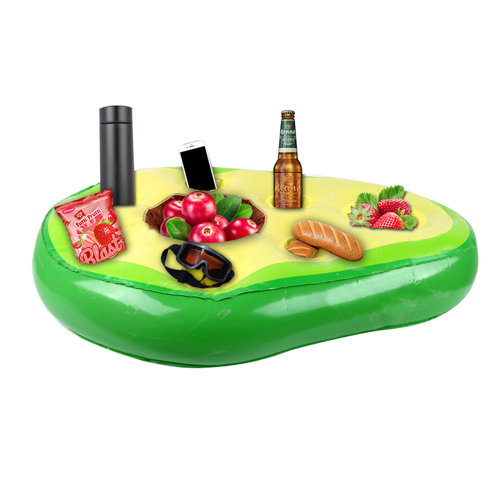 Inflatable Floating Drink Holder 8 Holes Pool Drink Can Holder Green