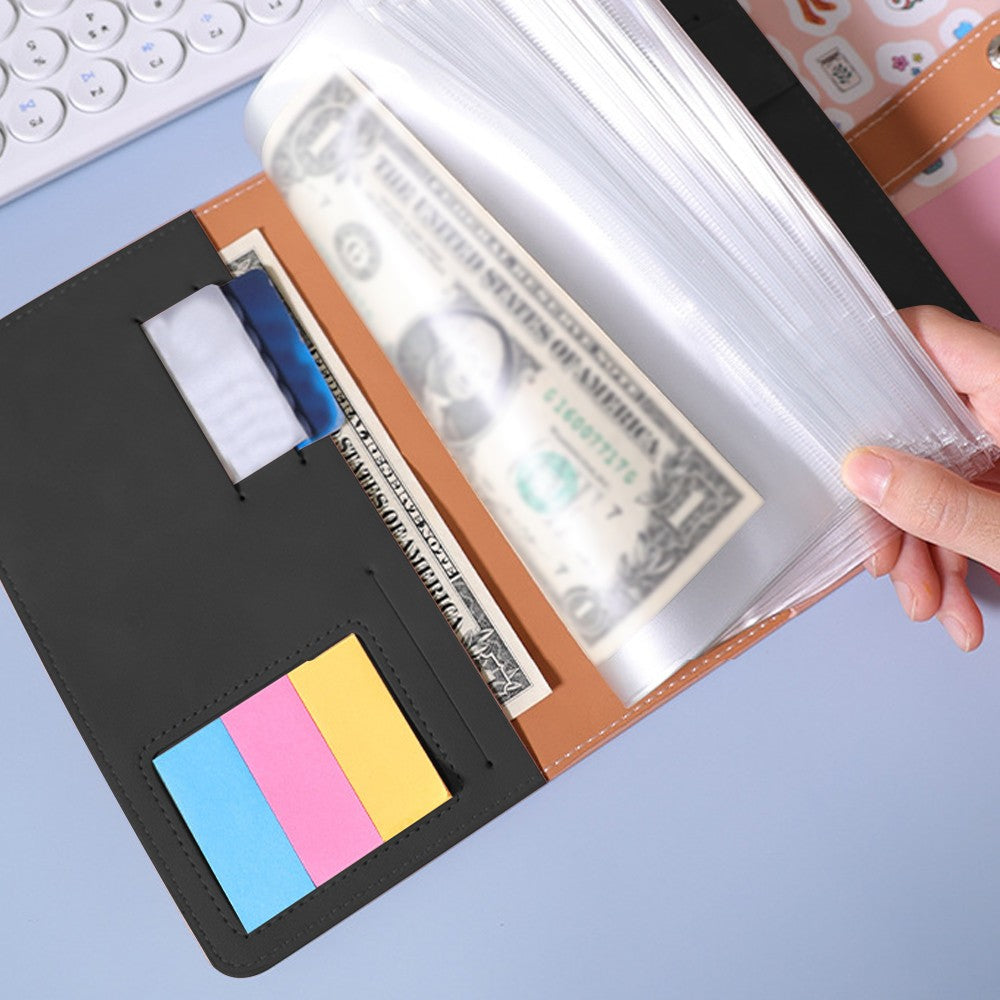 A6 Budget Binder Cash Planner System Organizer with Money Budget Envelopes Grey