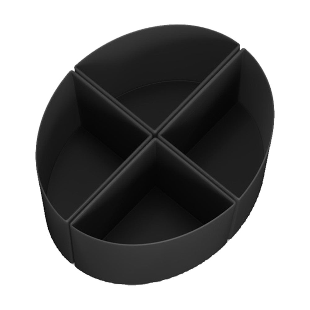 4 In 1 Silicone Slow Cooker Divider Liner for 6 QT Crockpot Reusable Crock Pot Divider Cooking Liner Black