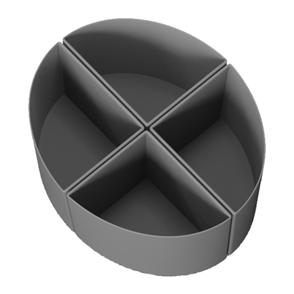 4 In 1 Silicone Slow Cooker Divider Liner for 6 QT Crockpot Reusable Crock Pot Divider Cooking Liner Grey