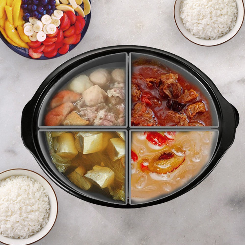 4 In 1 Silicone Slow Cooker Divider Liner for 6 QT Crockpot Reusable Crock Pot Divider Cooking Liner Grey