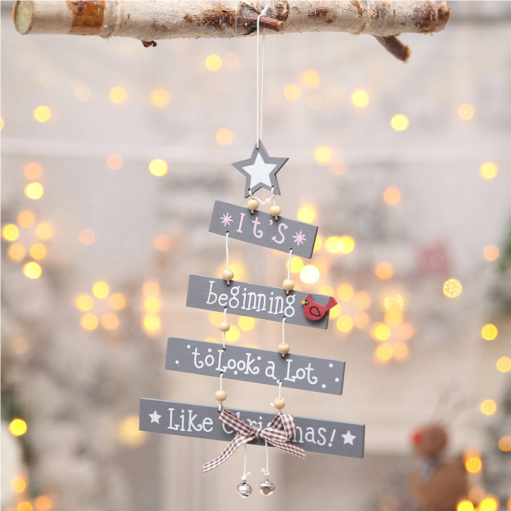 Christmas Tree Ornaments Xmas Hanging Pendants Grey